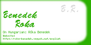 benedek roka business card